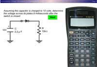 Instantaneous Voltage Calculations of a Discharging RC Circuit (Using a TI-30XIIS Calculator)