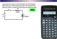 Instantaneous Current Calculations of an Energizing RL Circuit (Using a TI-36X Calculator)