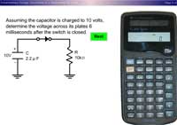 Instantaneous Voltage Calculations of a Discharging RC Circuit (Using a TI-35X or a TI-36X Calculator)