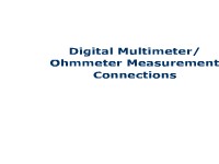 Digital Multimeter/Ohmmeter Measurement Connections
