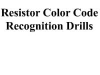 Resistor Color Code Recognition Drills