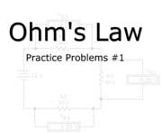 Ohm's Law Practice Problems #1