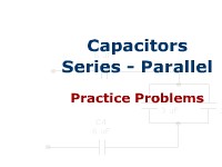 Capacitors Series - Parallel: Practice Problems