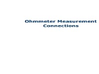 Ohmmeter Measurement Connections 