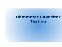 Ohmmeter Capacitor Testing