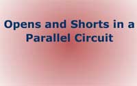 Opens and Shorts in a Parallel Circuit 