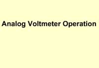 Analog Voltmeter Operation