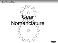 Gear Nomenclature