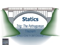 Statics - Trig: Pythagorean Theorem Calculations Using a Casio fx-260 