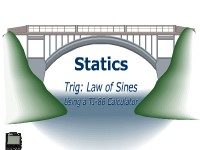 Statics - Trig: The Law of Sines Using a TI-86 Calculator