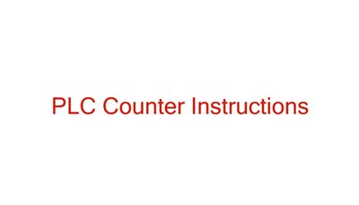 PLC Counter Instructions