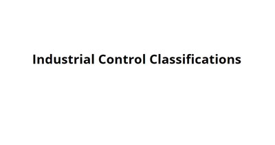 Industrial Control Classifications