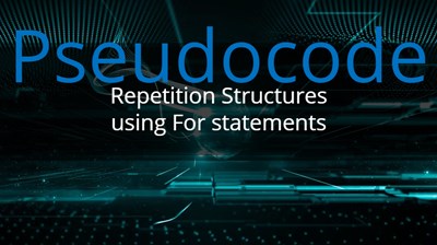 Concepts of Programming 8: Pseudocode Repetition Structures using For Statement