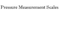 Pressure Measurement Scales