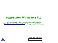 Stop-Button Wiring to a PLC