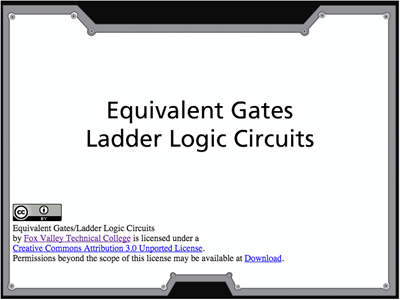 Equivalent Gates/Ladder Logic Circuits
