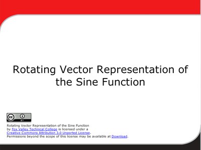 Rotating Vector Representation of the Sine Function 