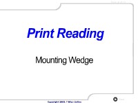 Print Reading: Mounting Wedge