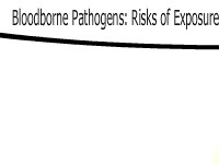 Bloodborne Pathogens: Risks of Exposure and Means of Transmission