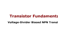 Transistor Fundamentals:  Voltage-Divider Biased NPN Transistor