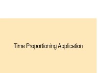 Time Proportioning Application